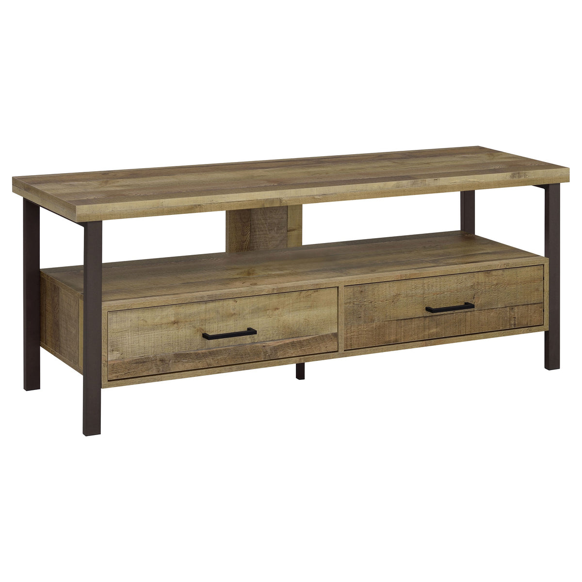 Ruston 59" 2-drawer TV Console Weathered Pine