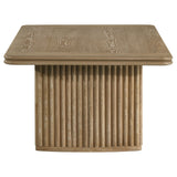 Adina Rectangular Wood Coffee Table Distressed Light Brown