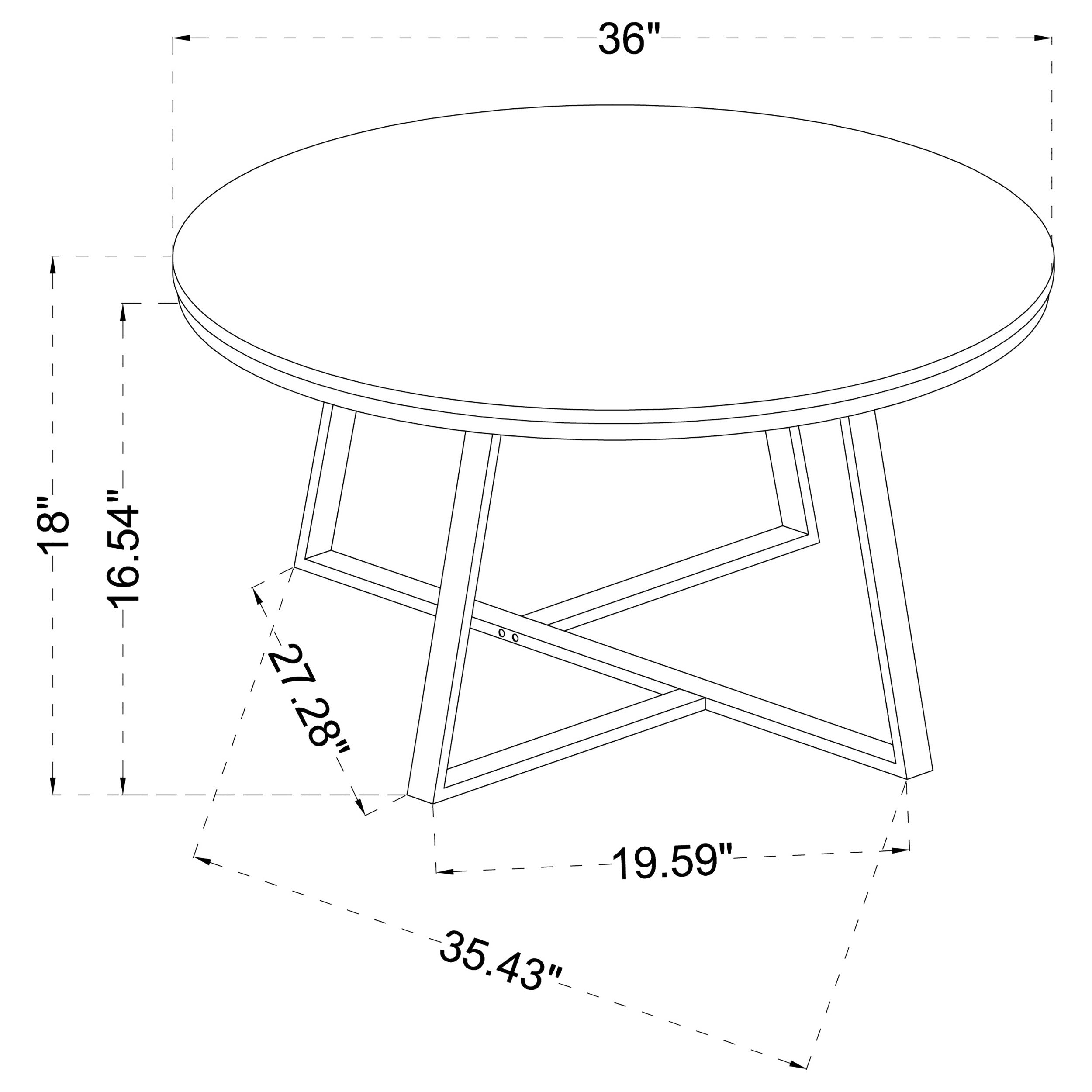 Hugo Round Coffee Table White and Matte Black