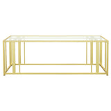 Adri Metal Frame Coffee Table Matte Brass