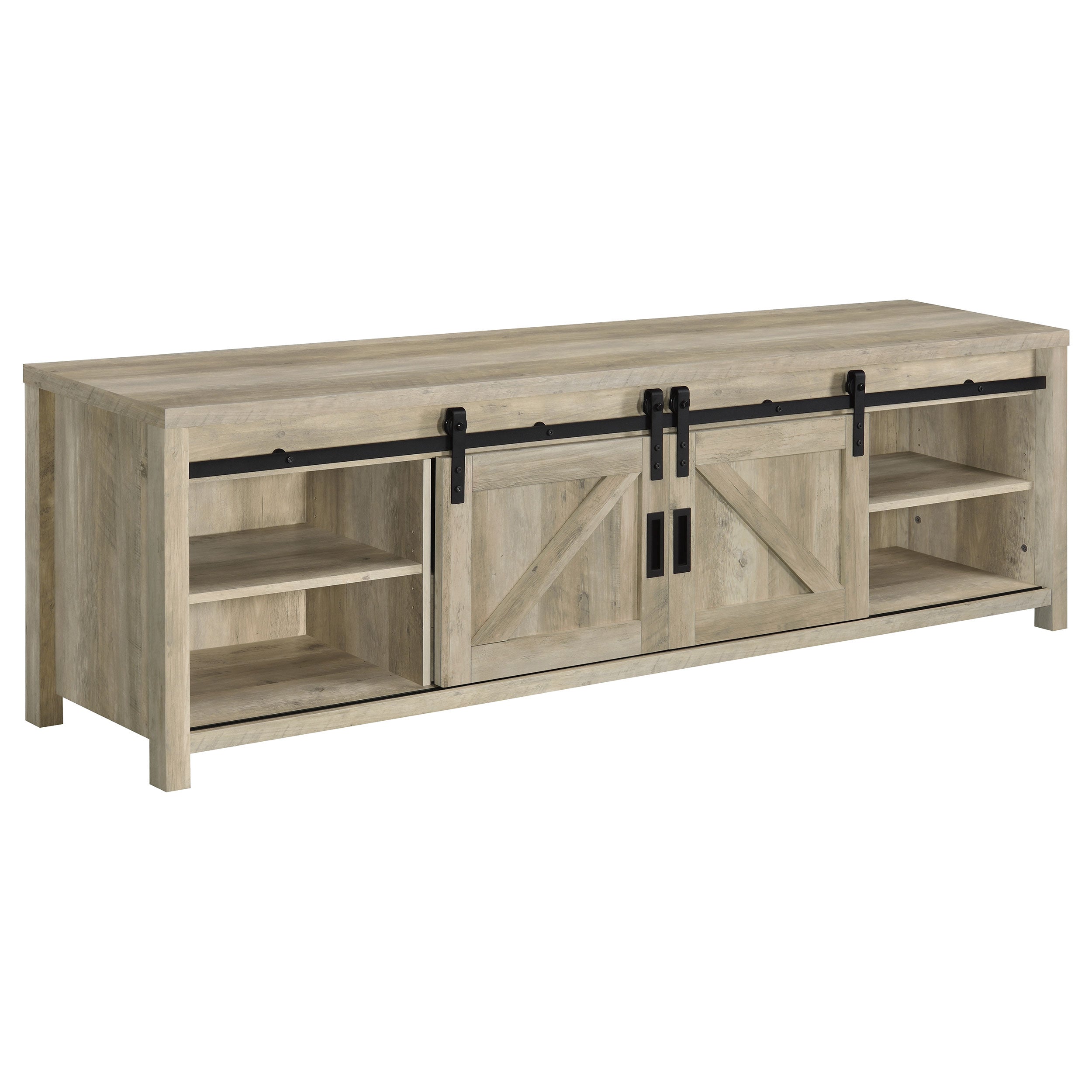 Madra Rectangular TV Console with 2 Sliding Doors