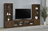 Sachin 3-piece Entertainment Center With 79" TV Stand Dark Pine