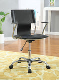 Himari Adjustable Height Office Chair Black and Chrome