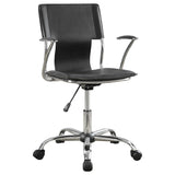 Himari Adjustable Height Office Chair Black and Chrome