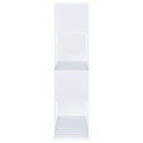 Emelle 4-tier Bookcase White and Clear