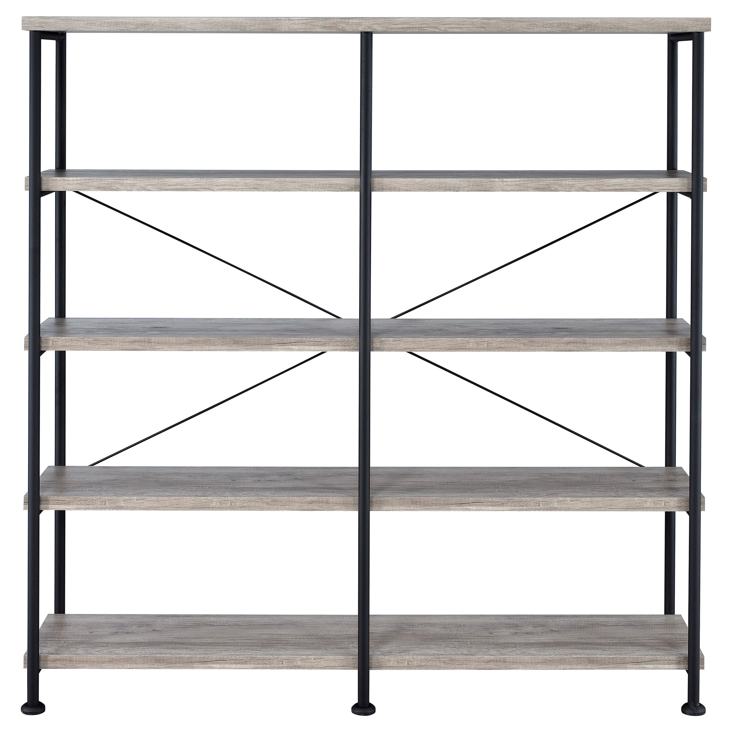 Analiese 4-shelf Open Bookcase Grey Driftwood