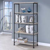 Analiese 4-shelf Bookcase Grey Driftwood