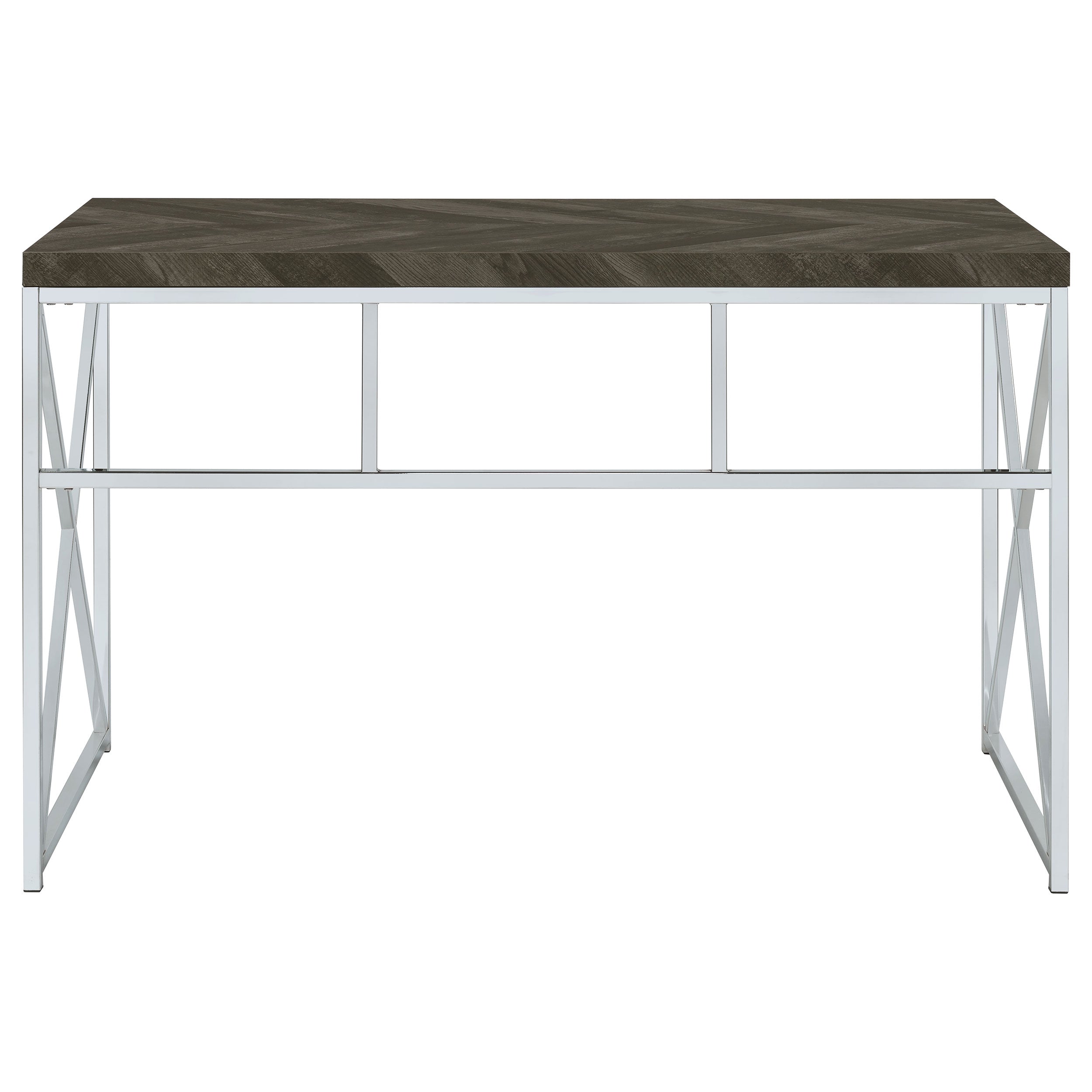 Grimma Writing Desk Rustic Grey Herringbone