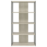 Loomis 72-inch 4-shelf Bookshelf Whitewashed Grey