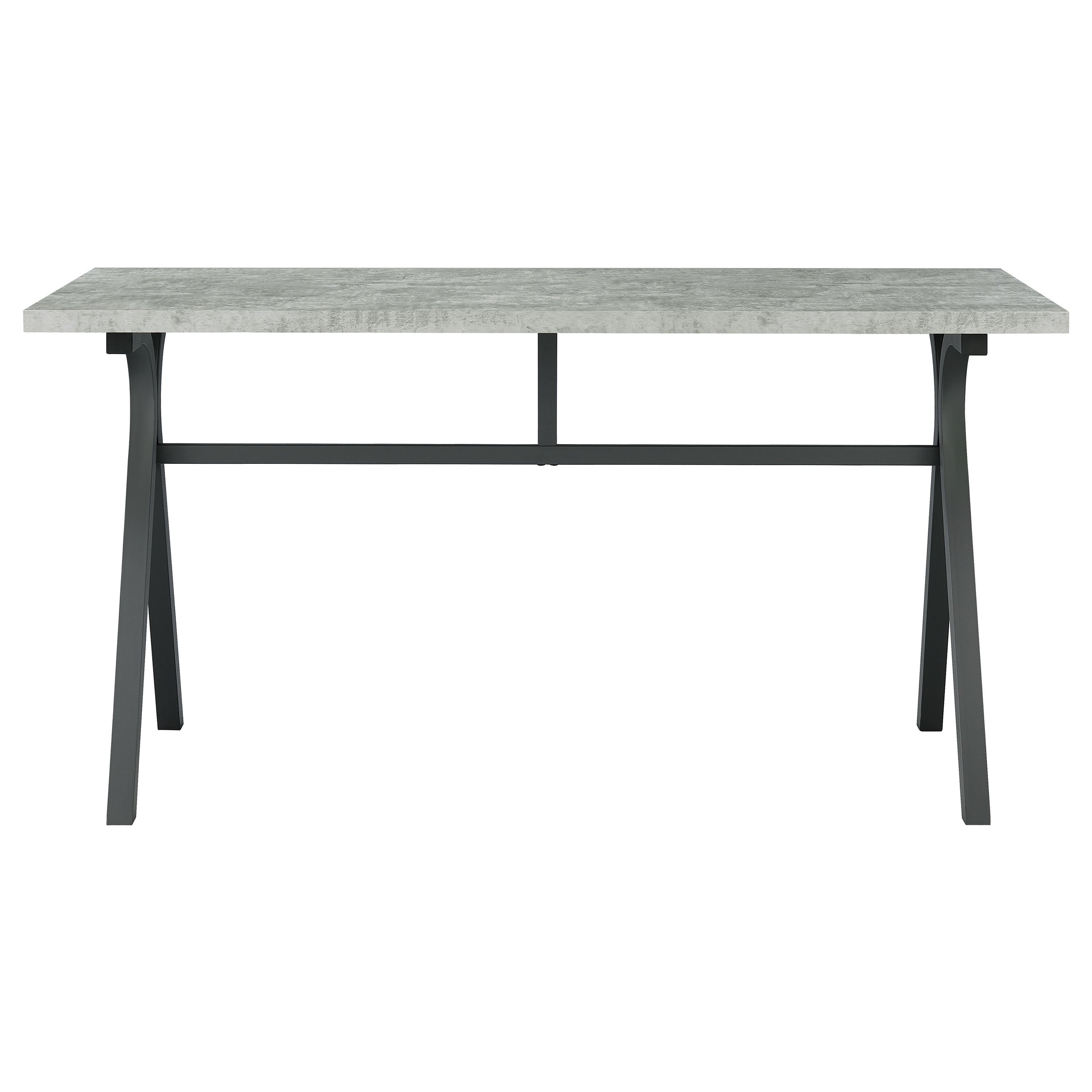 Tatum Rectangular Writing Desk Cement and Gunmetal