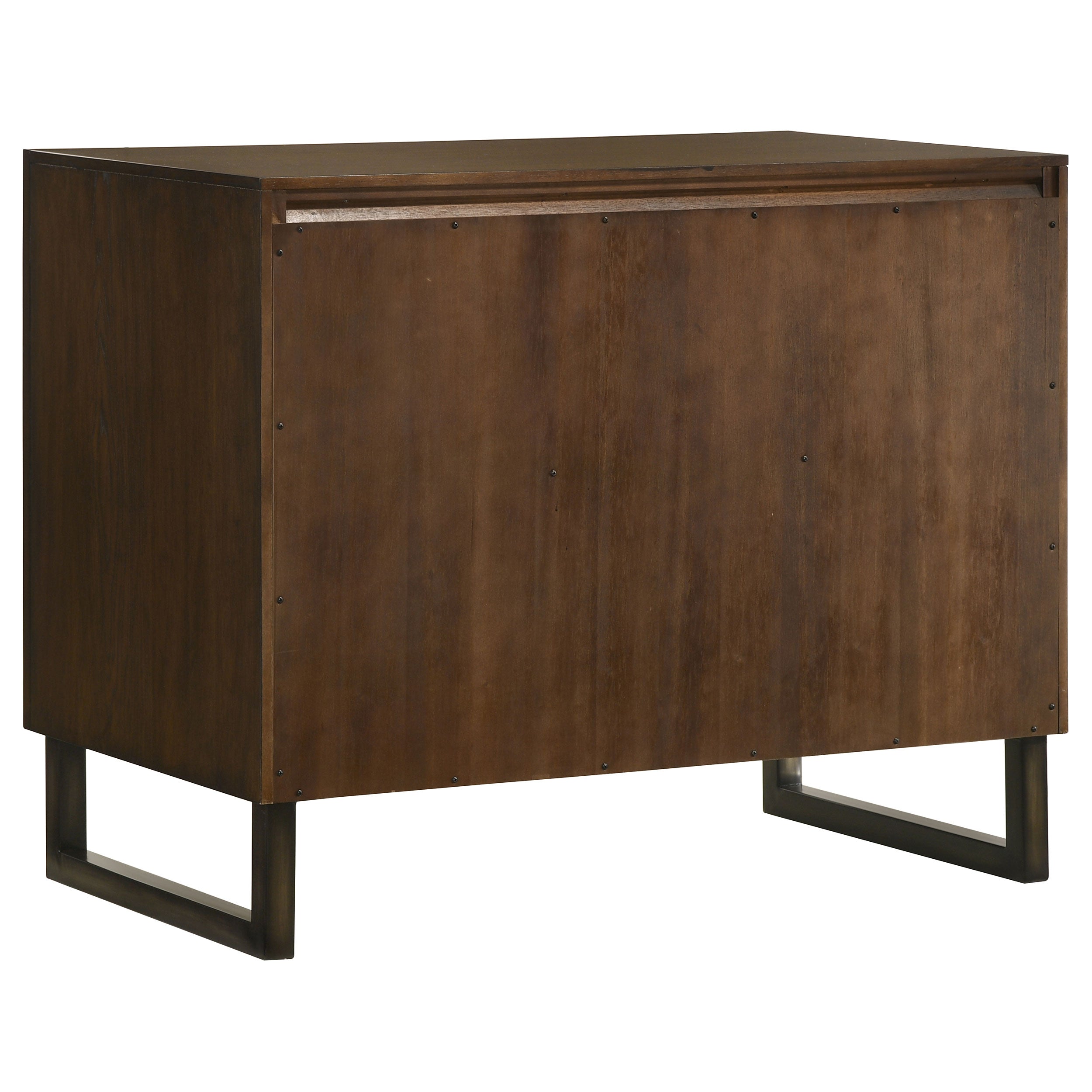 Marshall 4-drawer File Cabinet Dark Walnut and Gunmetal