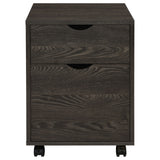 Noorvik 2-drawer Mobile File Cabinet Dark Oak