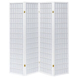 Roberto 4-panel Folding Screen White