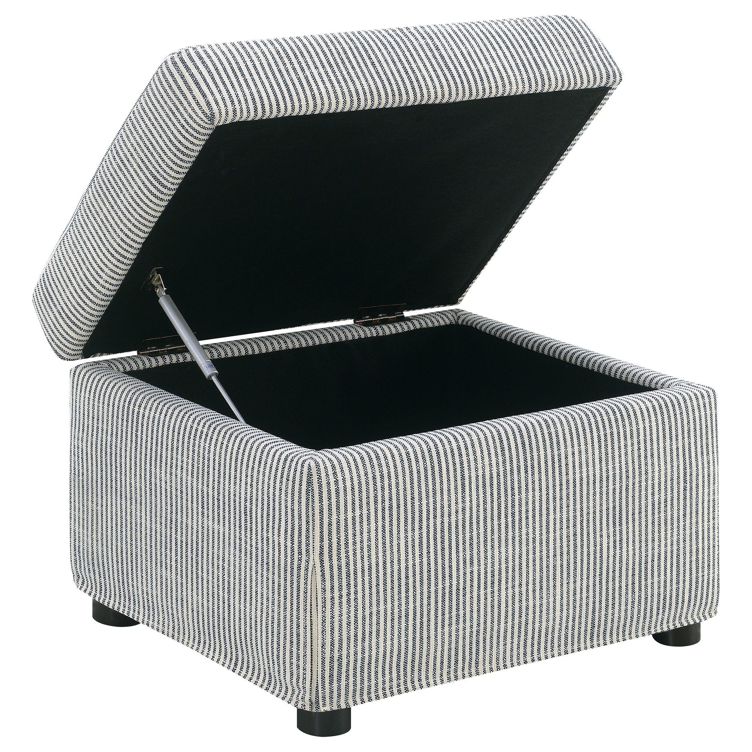 Winter Upholstered Hydraulic Lift Top Storage Ottoman Beige