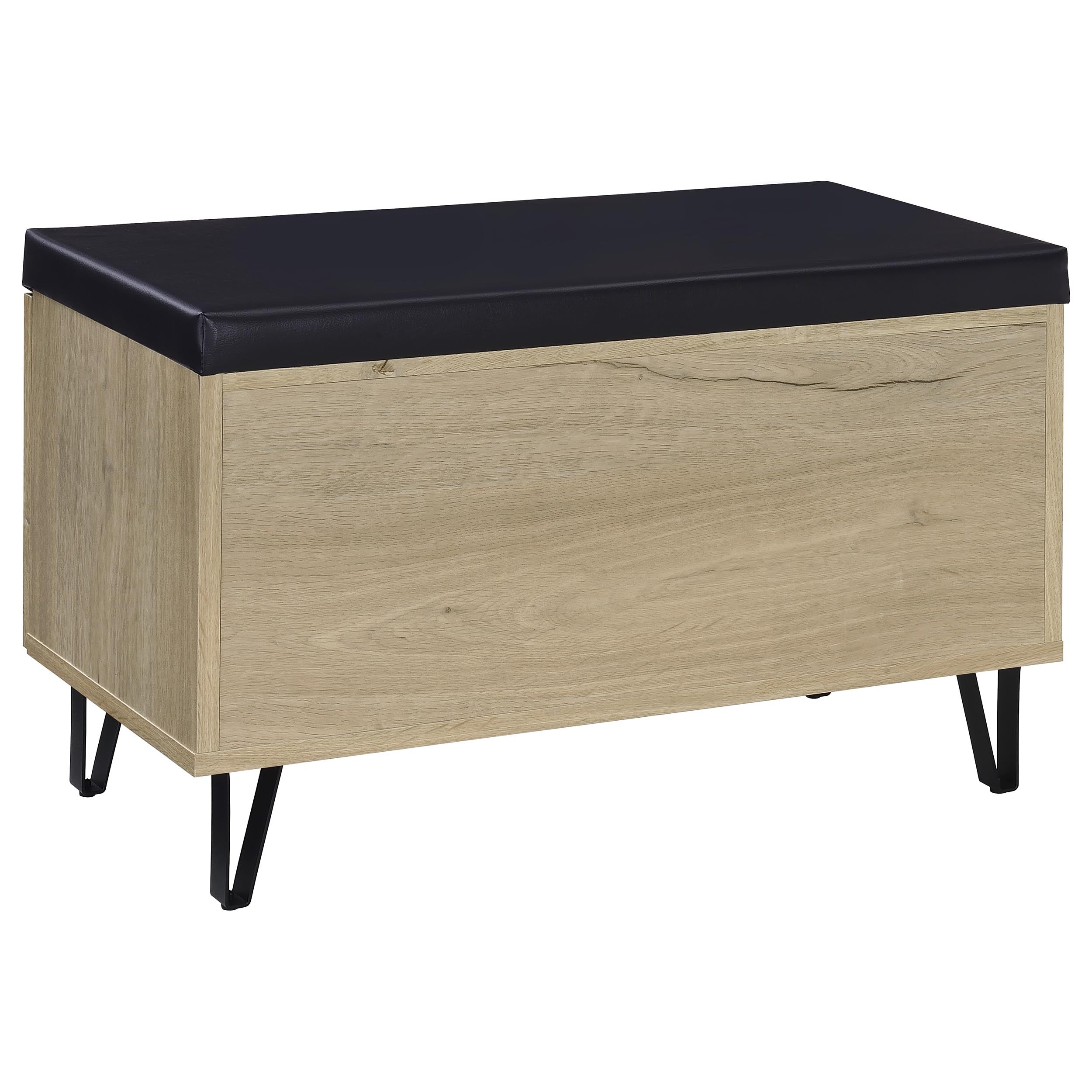 Brixton 2-door Padded Entryway Shoe Storage Bench Black