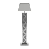 Carmen Geometric Base Floor Lamp Silver