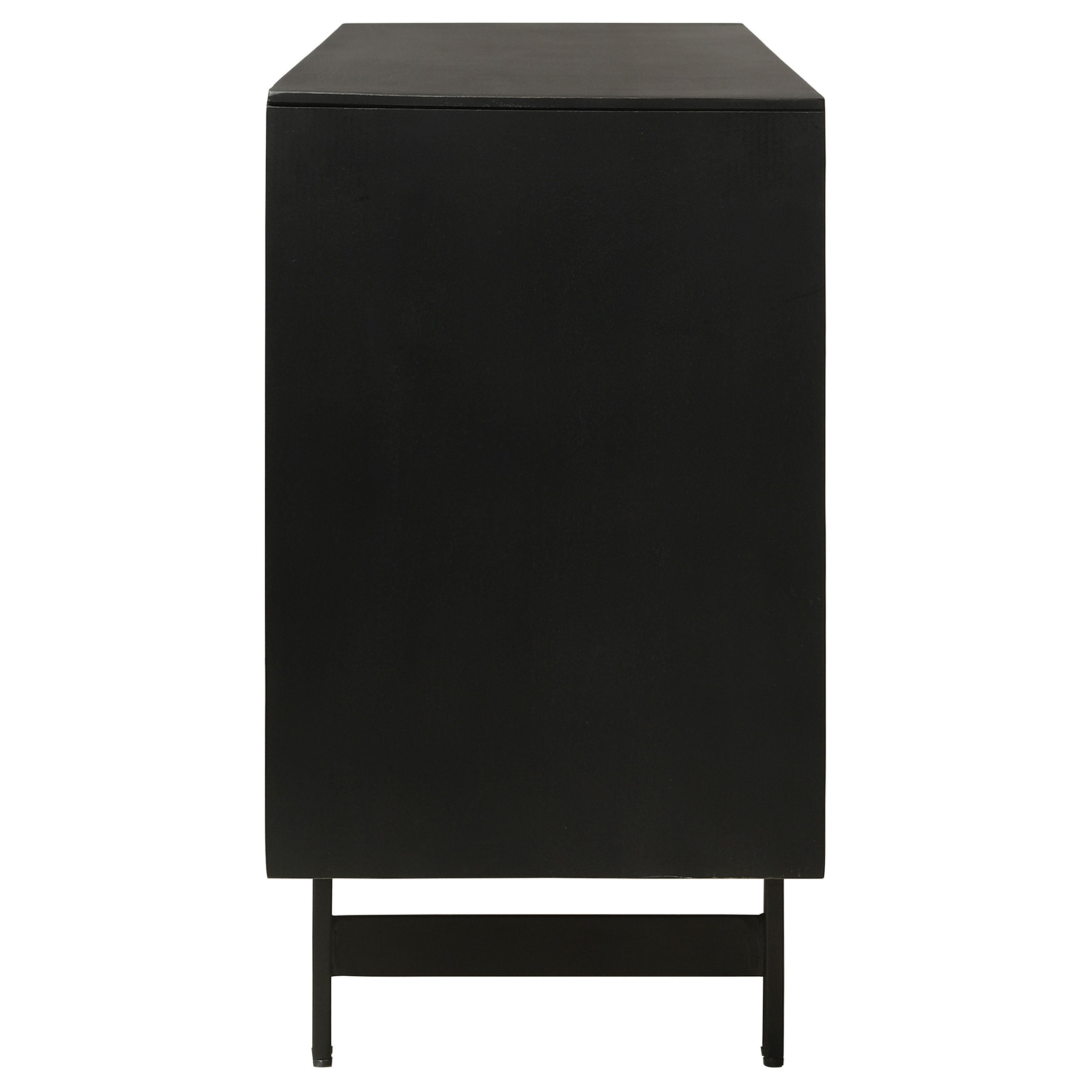 Aminah 3-door Wooden Accent Cabinet Natural and Black