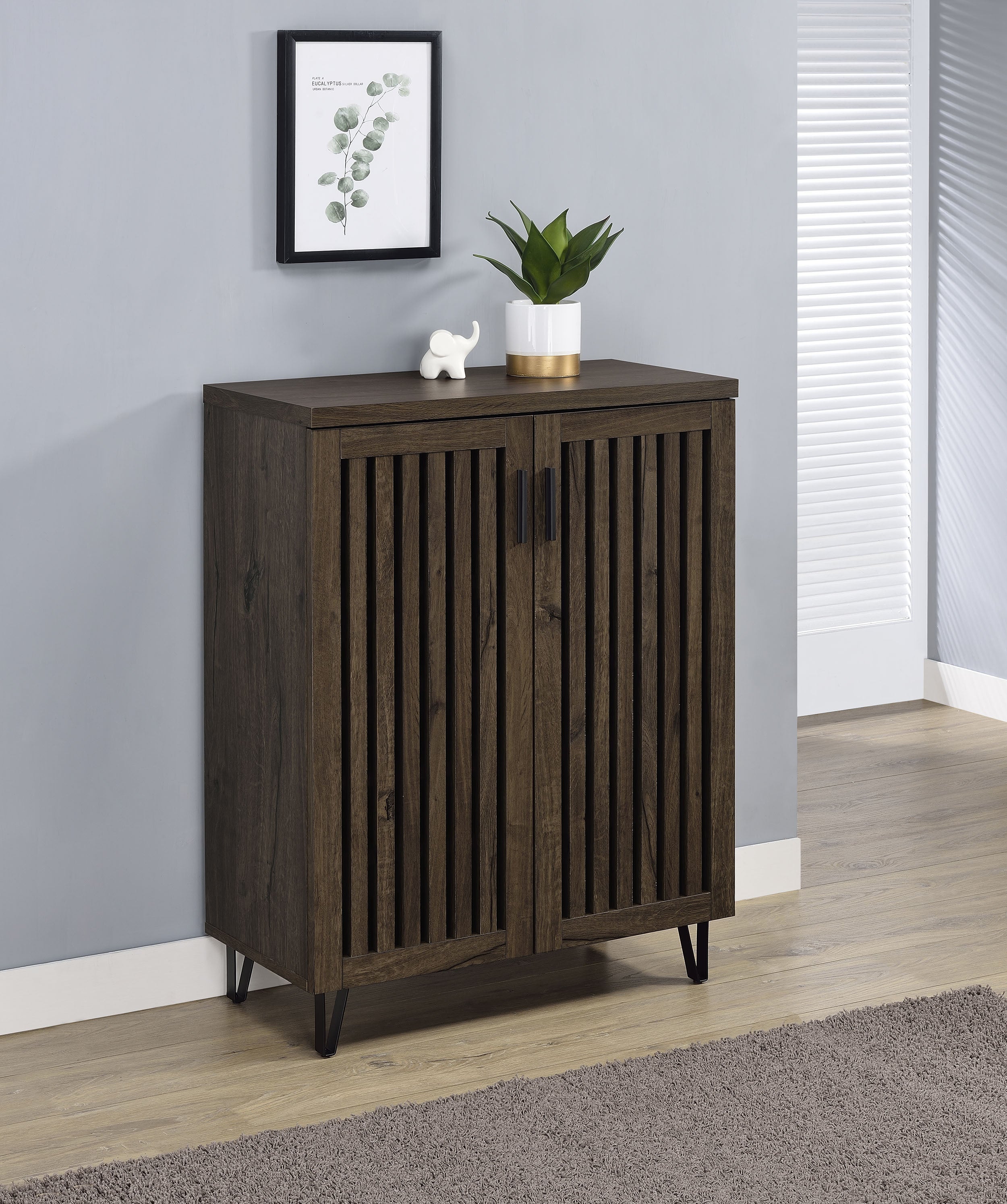 Brixton 2-door Entryway Shoe Storage Cabinets Black