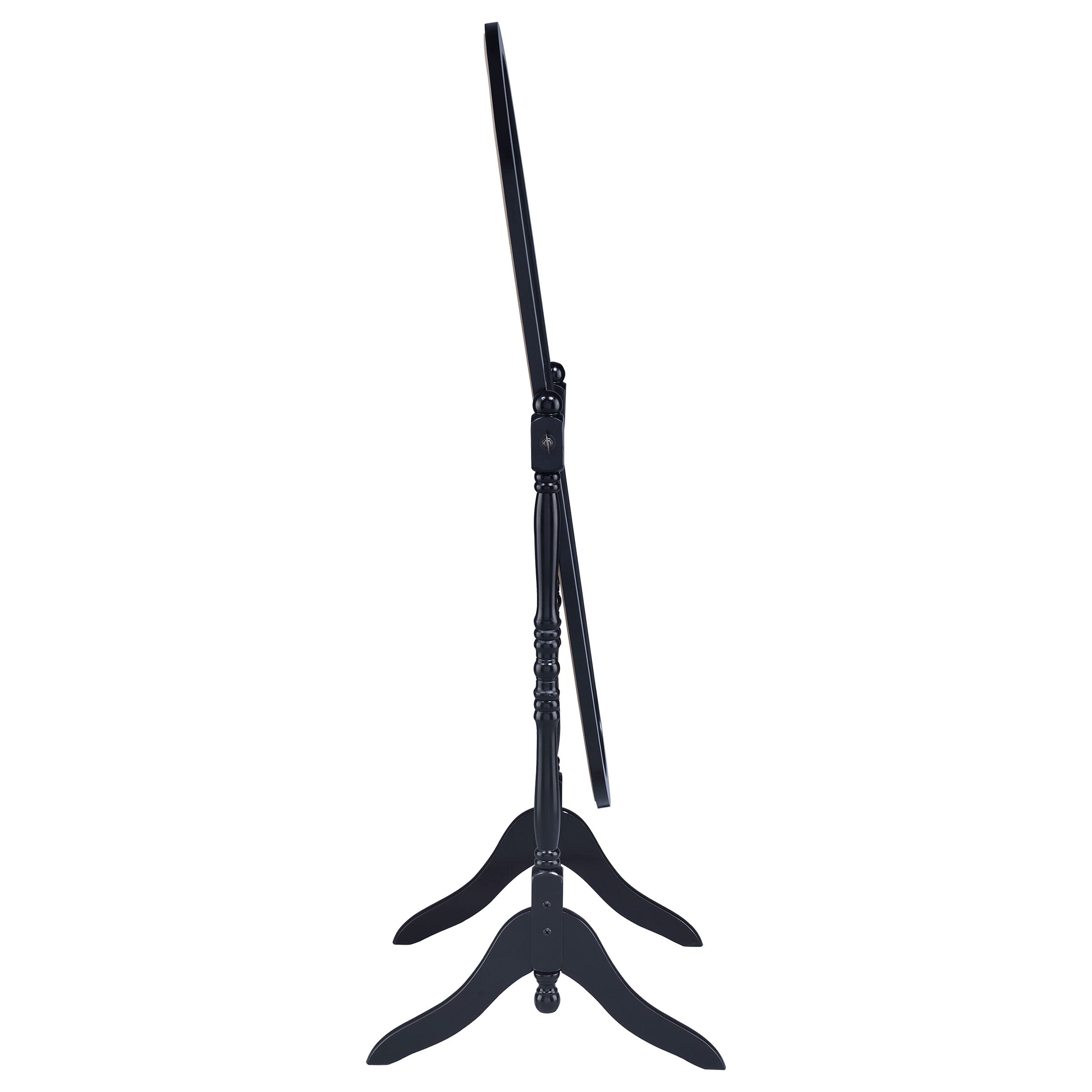 Foyet Wood Adjustable  Length Cheval Mirror Black