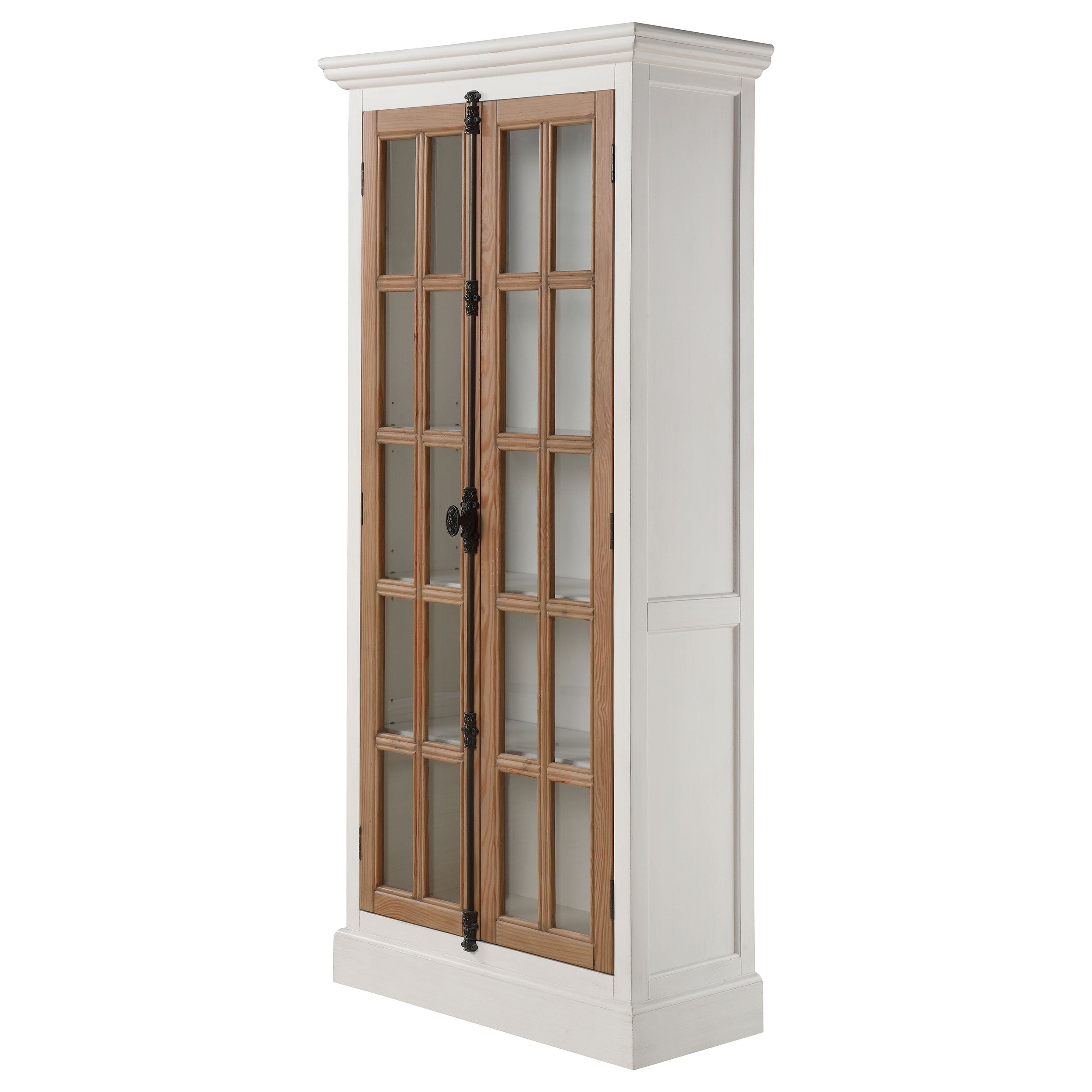 Tammi 2-door Tall Cabinet Antique White and Brown