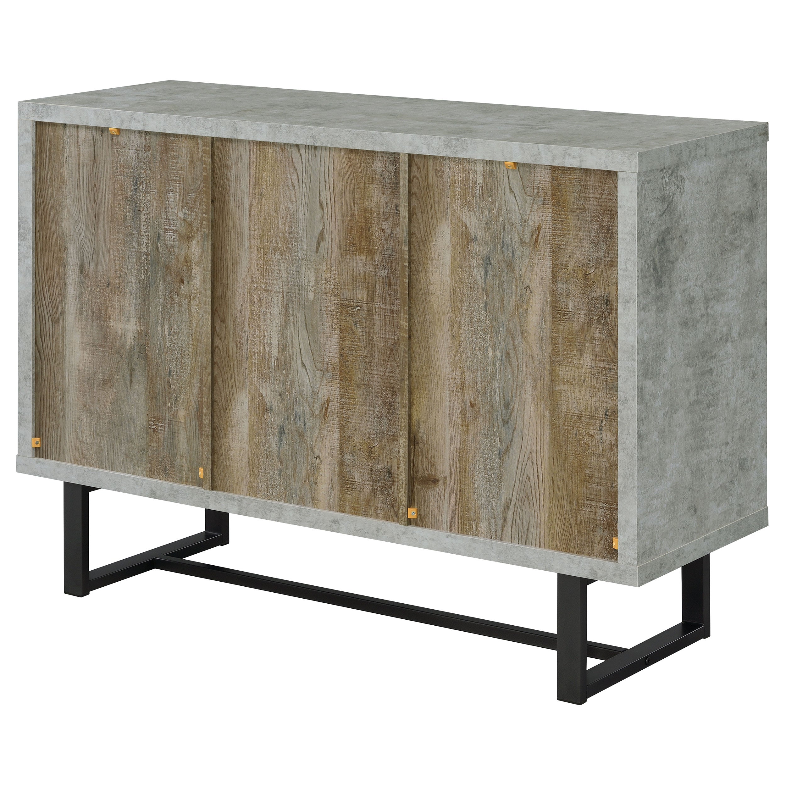 Abelardo 3-drawer Accent Cabinet Weathered Oak and Cement