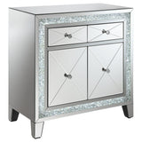 Arwen 2-drawer Accent Cabinet Clear Mirror with LED Lighting