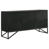 Riddell 3-door Accent Cabinet Black