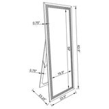 Giddish 24 x 64 Inch  Length Standing Mirror Silver