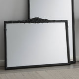 Sylvie French Provincial Rectangular Mantle Mirror Black