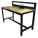 Purston Writing Desk with Hidden Storage Black and Brass