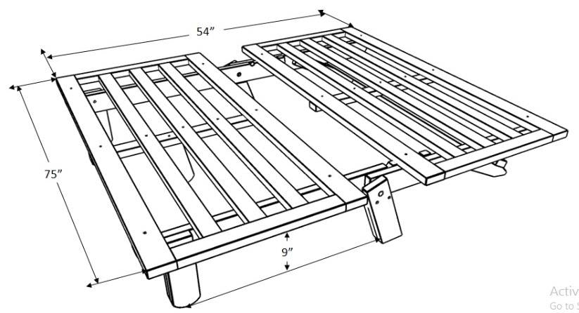 Carson Full-size Frame includes Linen Mattress