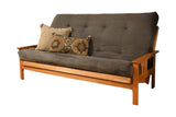 #6000 276 Coil Hinged Queen-size Futon Mattress in Suede Gray