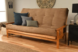 #6000 276 Coil Hinged Queen-size Futon Mattress in Suede Peat