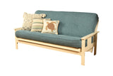 #6000 276 Coil Hinged Full-size Futon Mattress in Linen Aqua