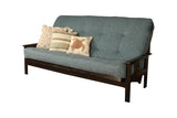 #6000 276 Coil Hinged Queen-size Futon Mattress in Linen Aqua