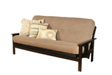 #6000 276 Coil Hinged Full-size Futon Mattress in Linen Stone