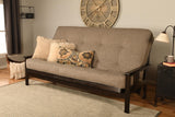 #6000 276 Coil Hinged Queen-size Futon Mattress in Linen Stone