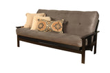 #6000 276 Coil Hinged Full-size Futon Mattress in Suede Gray