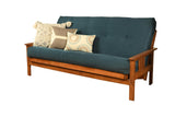 #6000 276 Coil Hinged Full-size Futon Mattress in Suede Navy