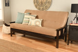 #6000 276 Coil Hinged Full-size Futon Mattress in Suede Peat