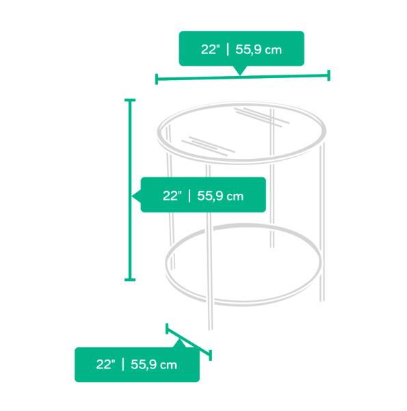 Round Glass Side Table Affordable Portables