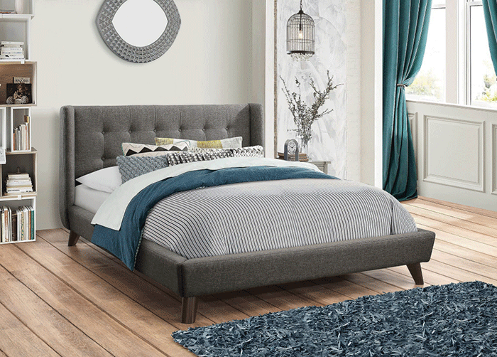 Carrington Grey Bed Affordable Portables Chicago