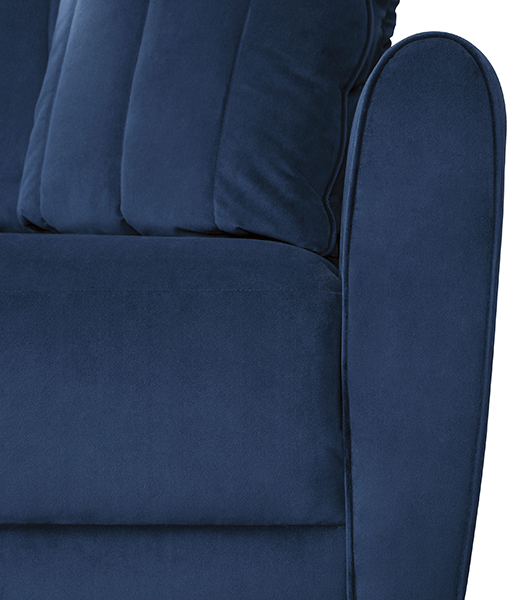 Enderlin Sofa in velvety blue